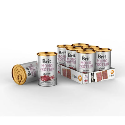 Brit Monoprotein lamm våtfoder hund 6x400g