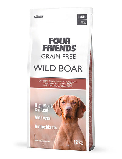 FourFriends Grain Free Wild Boar – Torrfoder 12 kg