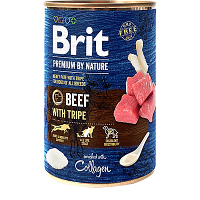 Hundmat Våtfoder Nötkött Brit Premium. 400 g.