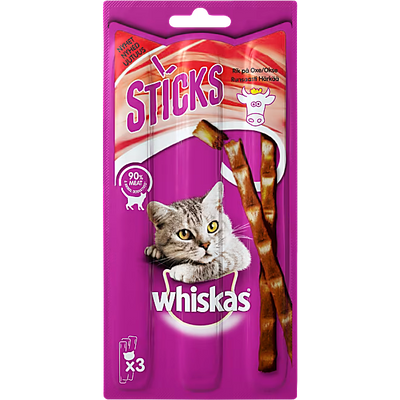 Whiskas Kattsnacks Sticks Oxkött