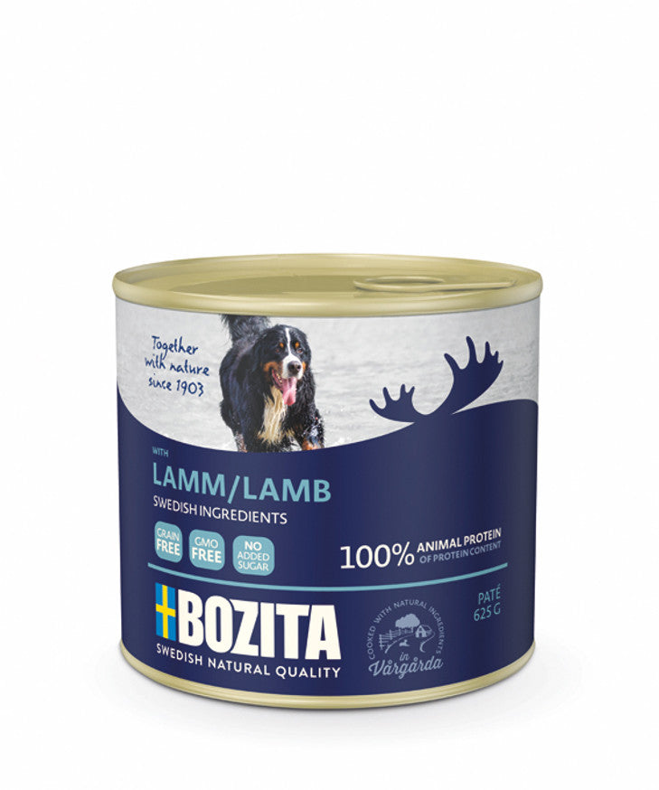 Bozita Paté Lamm 625g – Svenskt & Spannmålsfritt Våtfoder