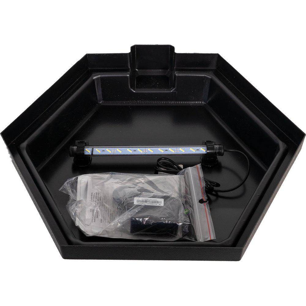 Ljusarmatur med LED-ljus för 6-sidigt akvarium 26/31 cm