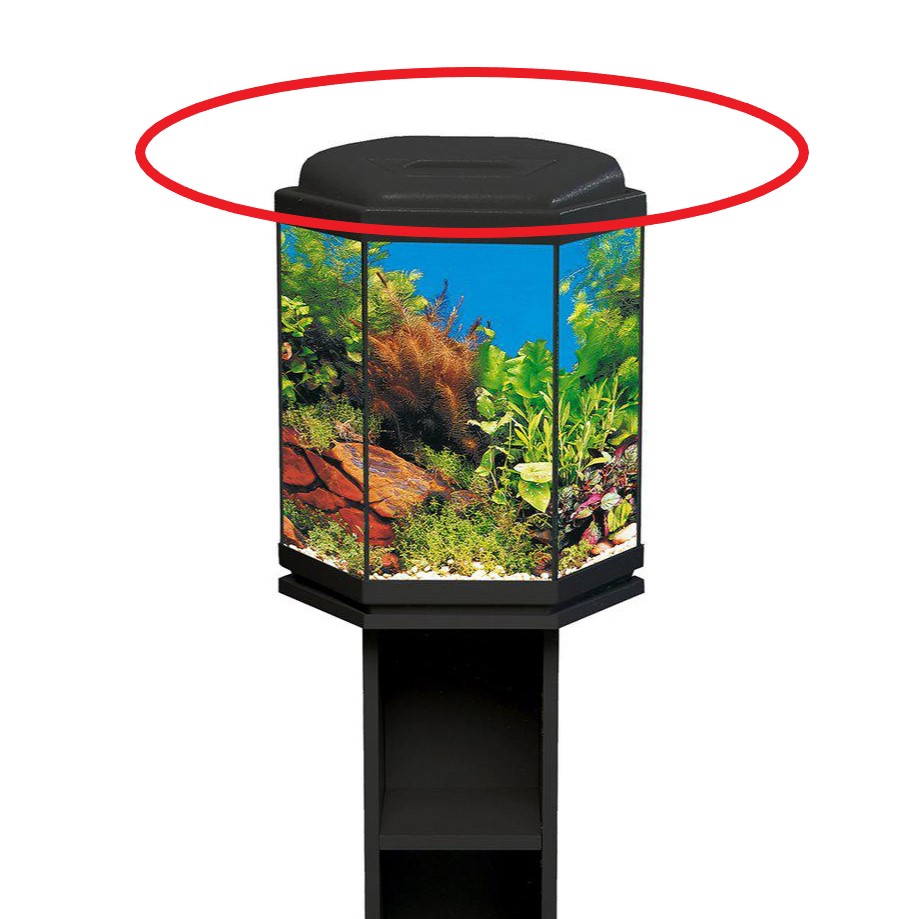 Ljusarmatur med LED-ljus för 6-sidigt akvarium 26/31 cm
