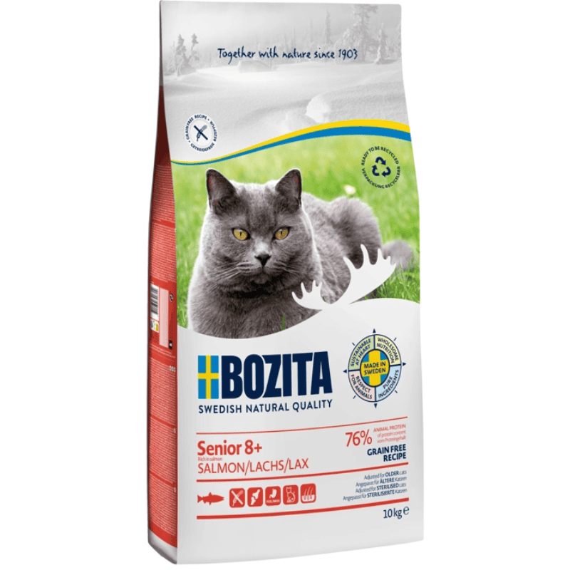 Bozita Senior 8+ Lax Spannmålsfritt Kattfoder 2 kg