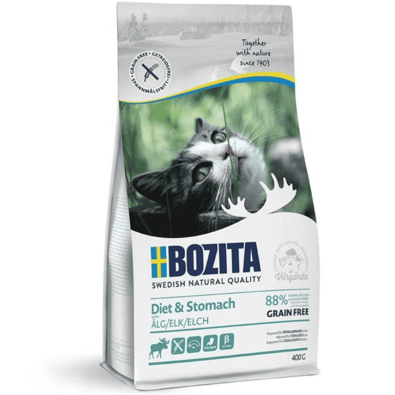 Bozita Diet & Stomach Älg Torrfoder Katt 2kg