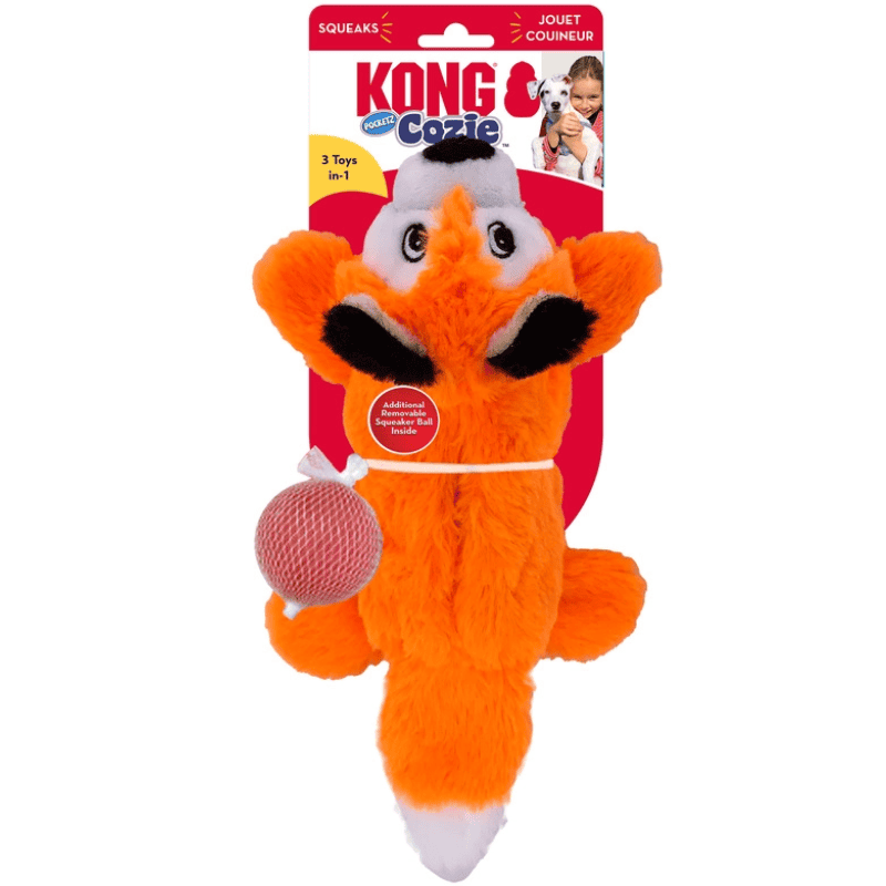 KONG Cozie Pocketz Fox Hundleksak