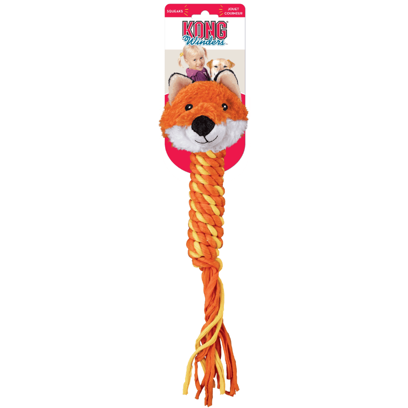 KONG Winder Fox Hundleksak i Bomullsrep