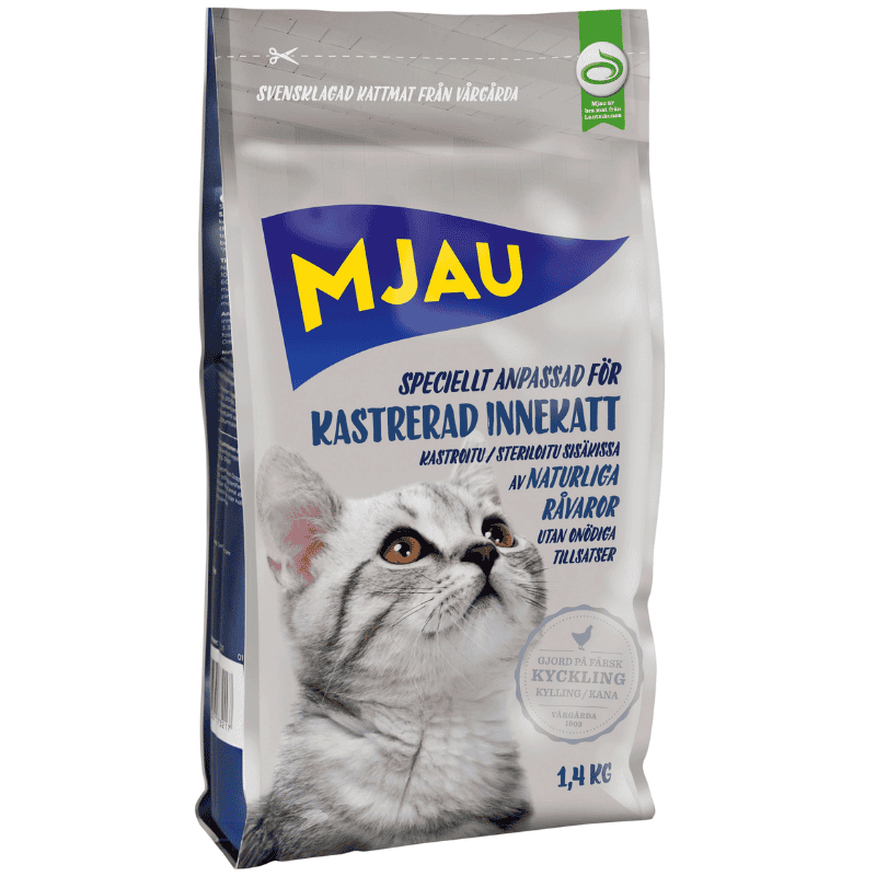 Mjau - Kastrerad innekatt 1,4kg