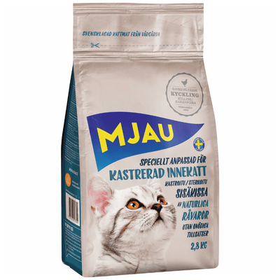 Mjau Kastrerad Innekatt Kyckling Torrfoder 1.4kg