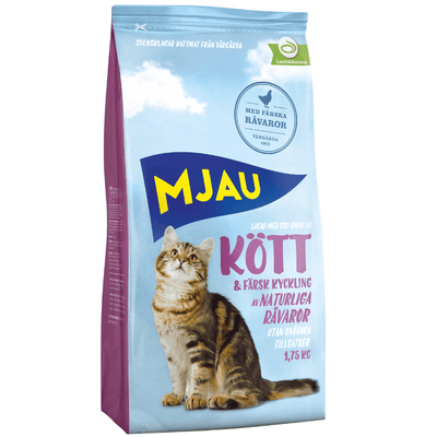 Mjau - Torrfoder med kött & kyckling 1,75kg