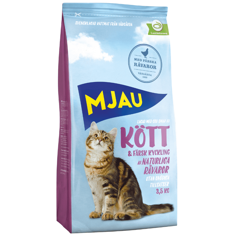 Mjau - Torrfoder med kött & kyckling