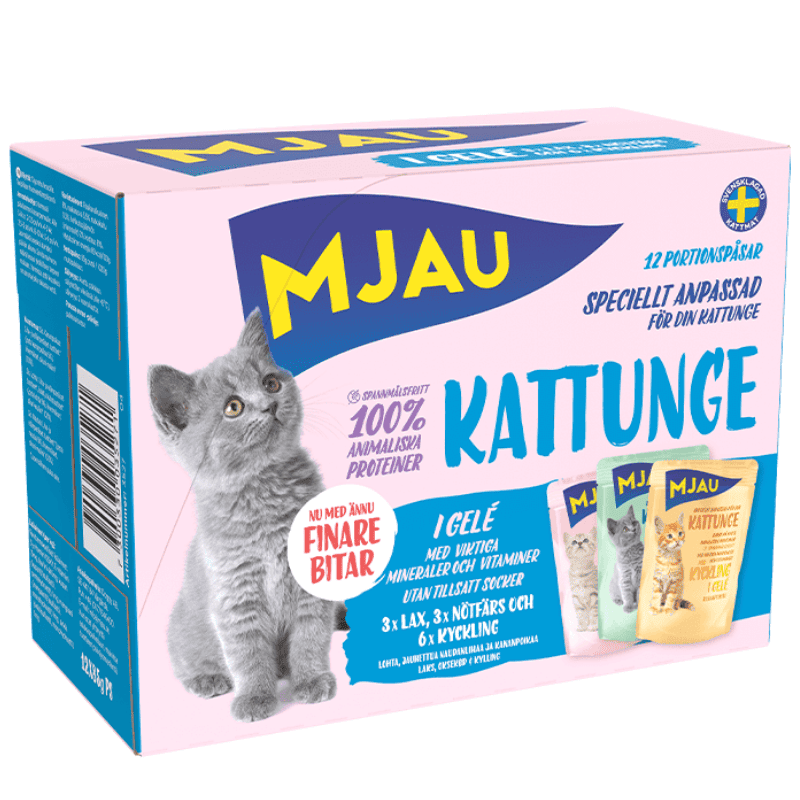 Mjau - Bitar i gelé Kattunge mix