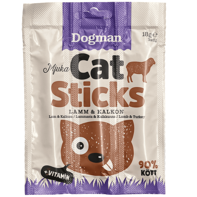 Cat sticks kalkon lamm 3p