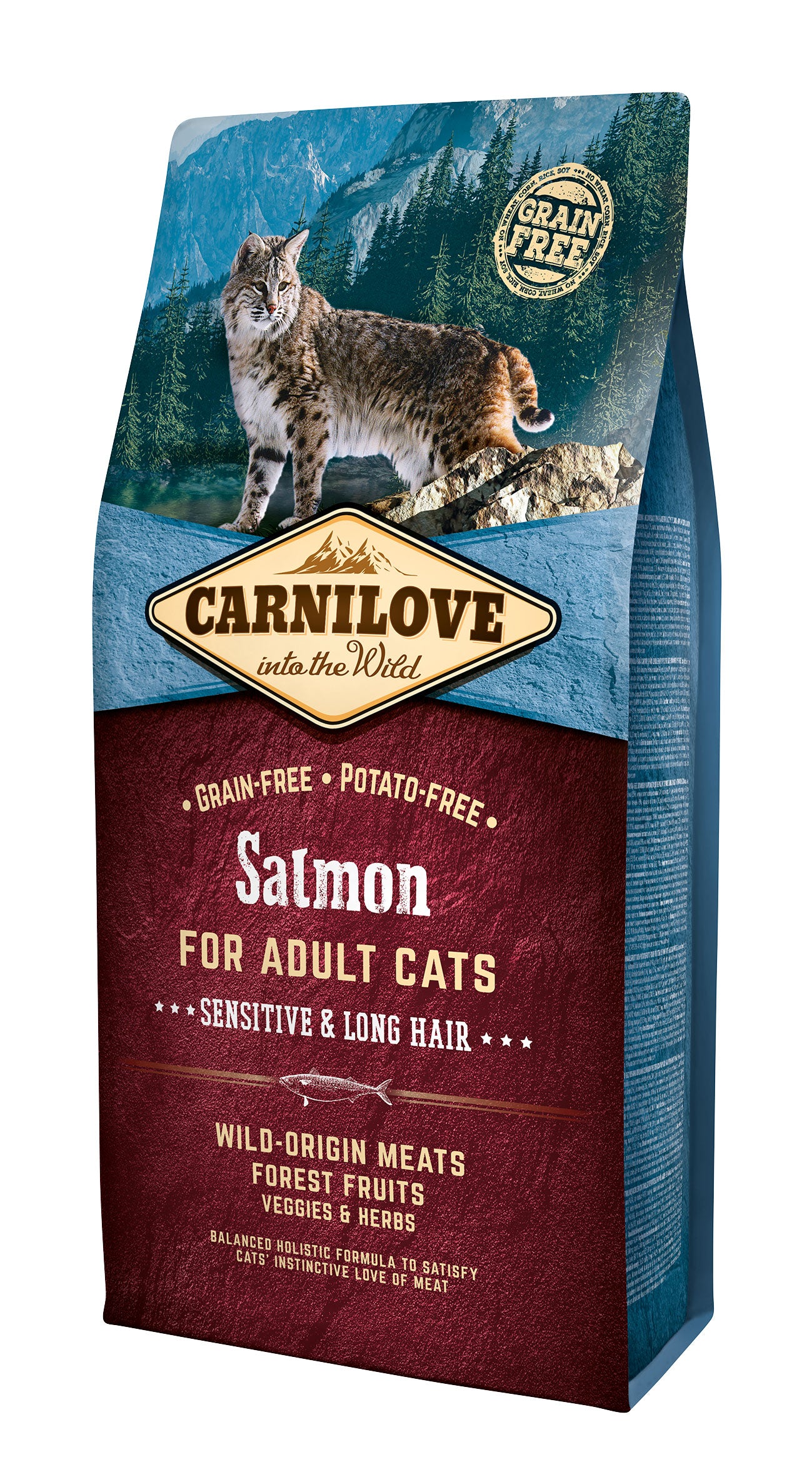 Carnilove Salmon Sensitive & Long Hair Kattmat 6kg