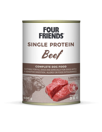 FourFriends Single Protein Beef Våtfoder för hund 400g