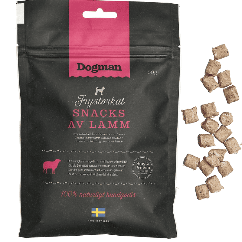 Dogman Frystorkat Snacks av Lamm 50g