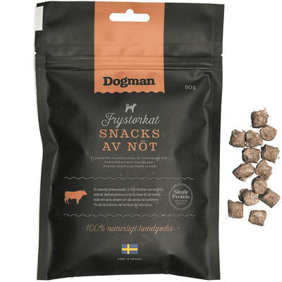 Dogman Frystorkat Snacks av Nöt 50g