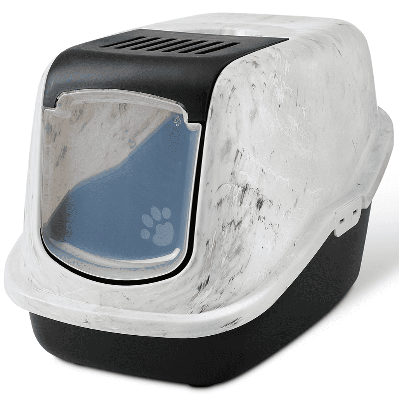 Kattlåda Nestor marble med tak