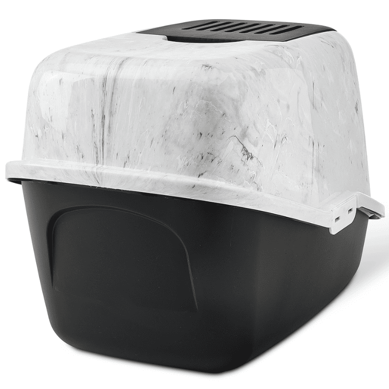 Kattlåda Nestor marble med tak