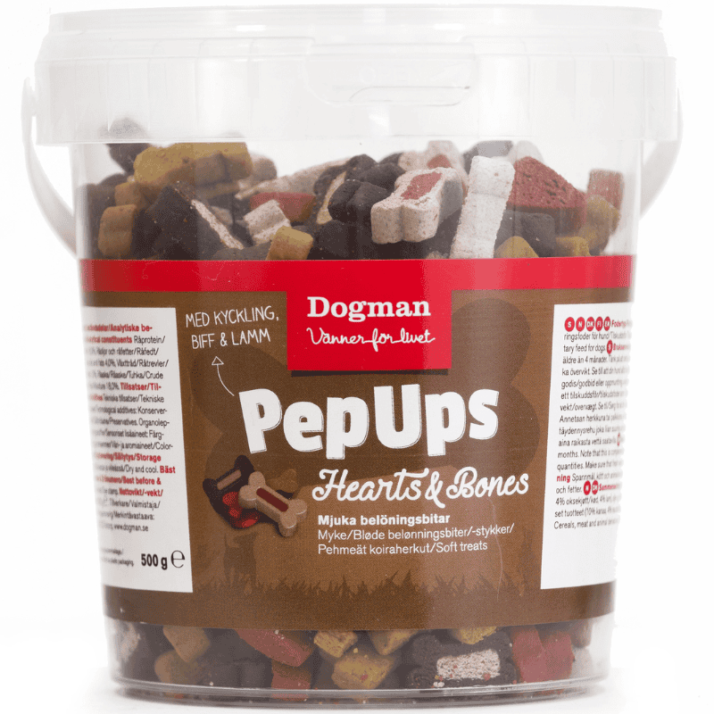 PepUps Hearts & Bones 3-smak Hundgodis