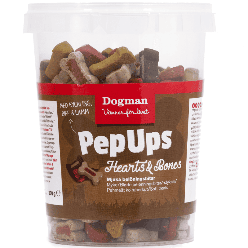 PepUps Hearts & Bones 3-smak Hundgodis
