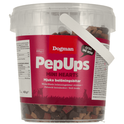 PepUps Mini Hearts Hundgodis Kyckling, Biff & Lamm 50g