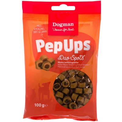 PepUps Duo Spots Hundgodis 3 Smaker 60g