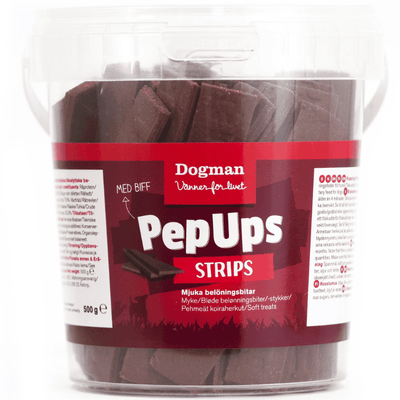PepUps Strips Biff Hundgodis 100g