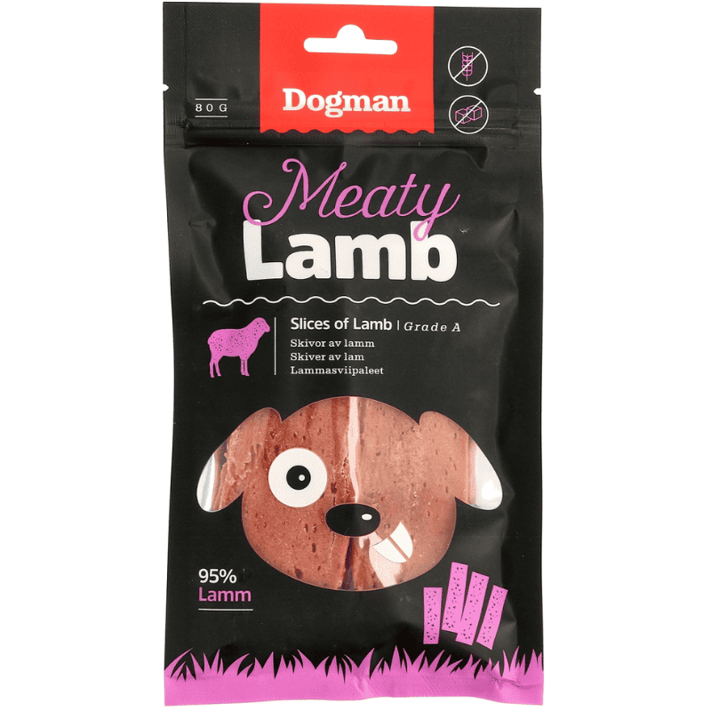 Meaty Skivor av Lamm Hundgodis 100g