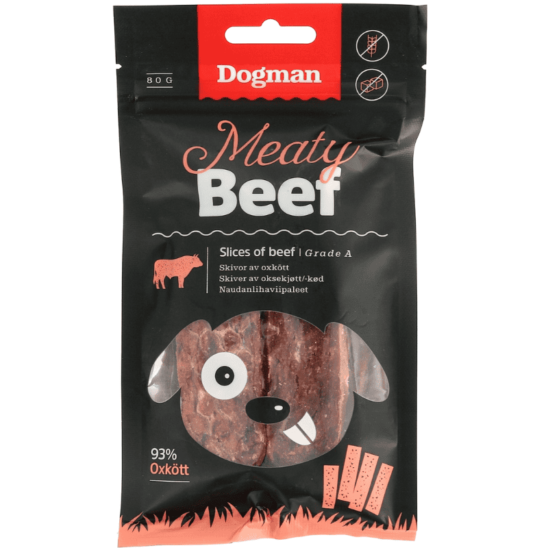 Meaty Skivor av Oxkött Hundgodis 100g