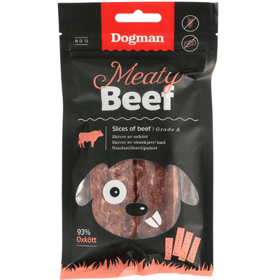 Meaty Skivor av Oxkött Hundgodis 100g