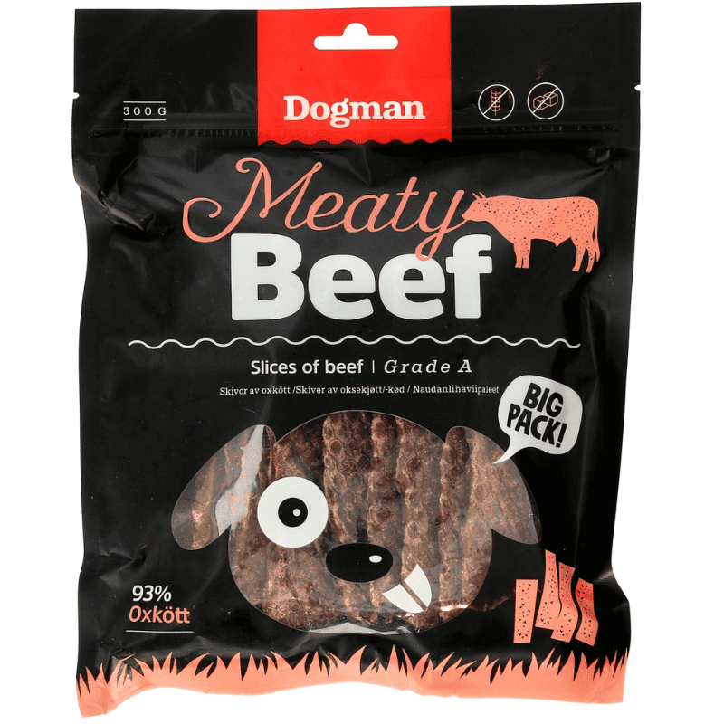 Meaty Skivor av Oxkött Hundgodis 100g