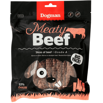 Meaty Skivor av Oxkött Hundgodis 100g