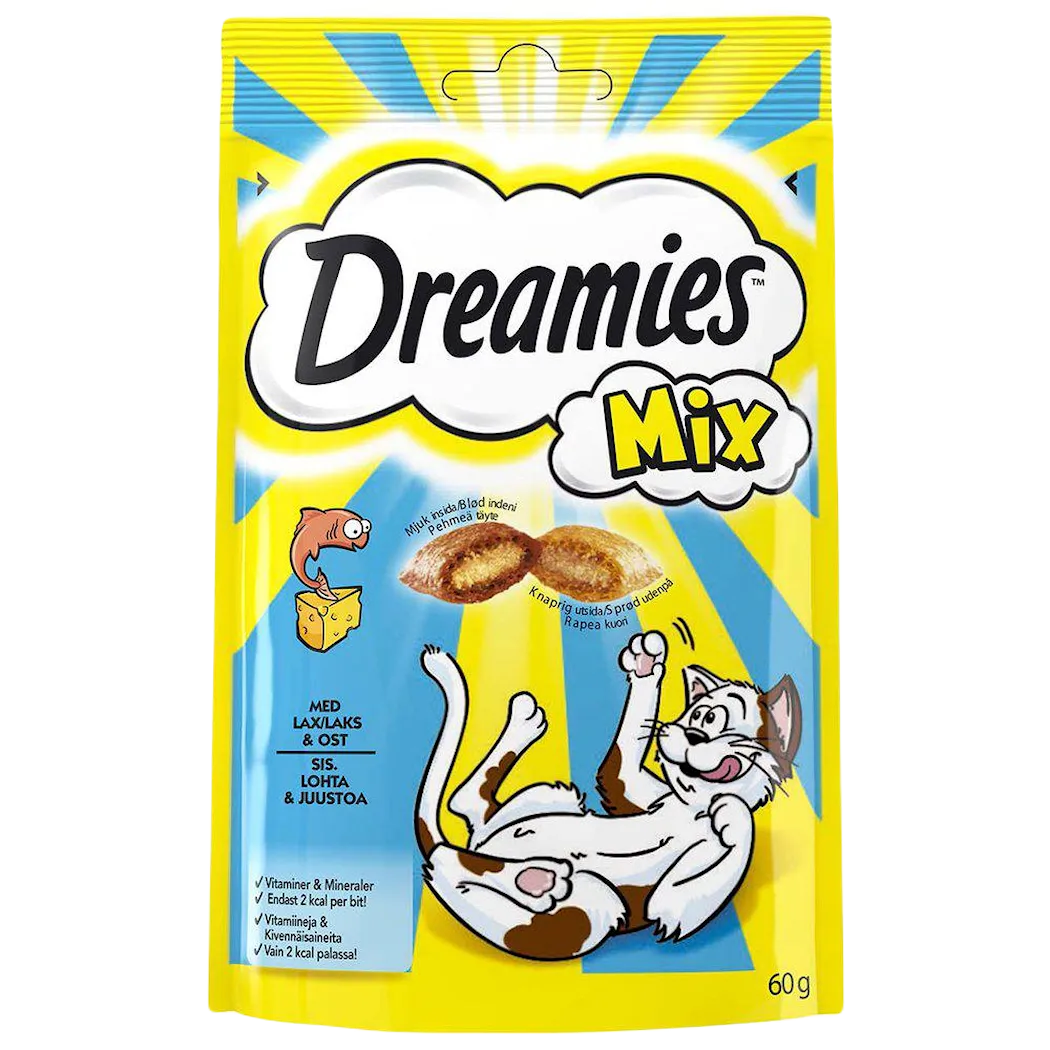 Dreamies Kattgodis Mix Lax & Ost 60 g