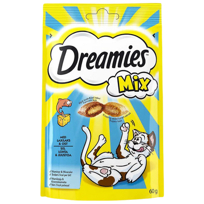 Dreamies Kattgodis Mix Lax & Ost 60 g