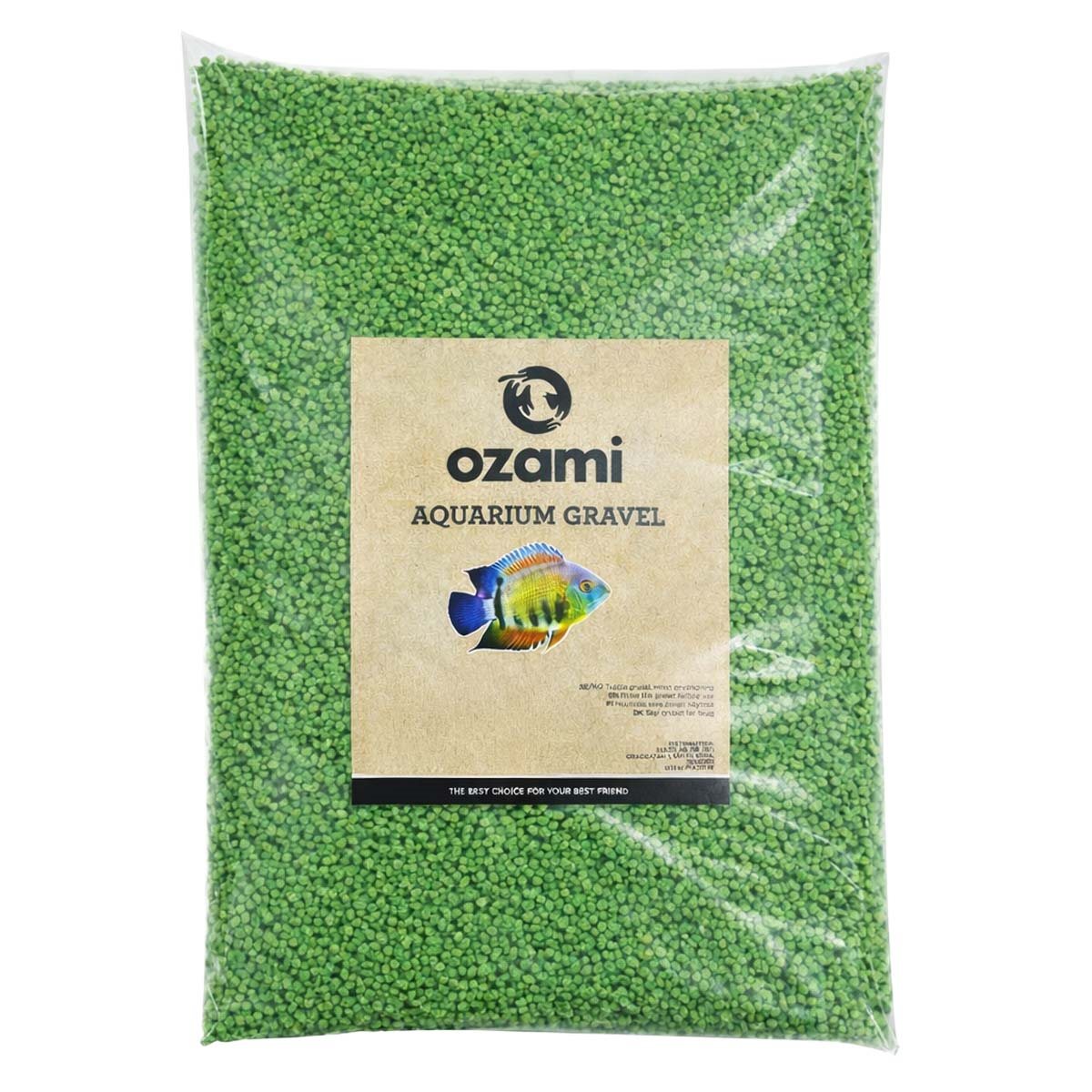 Ozami Akvariegrus Kvarts - Grön - 2-3 mm - 2 kg