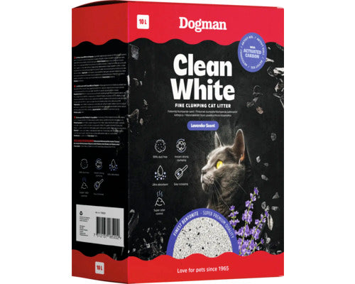 Kattsand DOGMAN Clean White lavendel 10L
