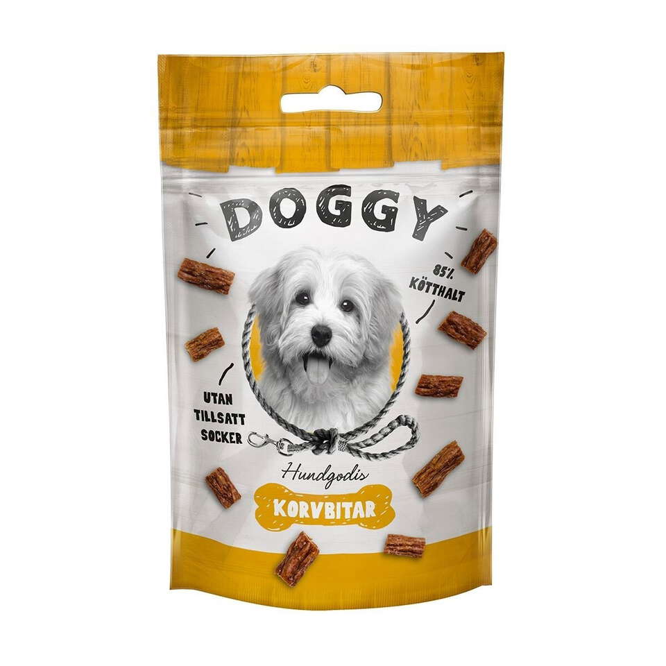 Doggy Korvbitar Hundgodis 85% Kött