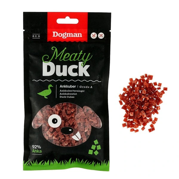 Dogman Meaty kuber av anka belöningsgodis - 80 g