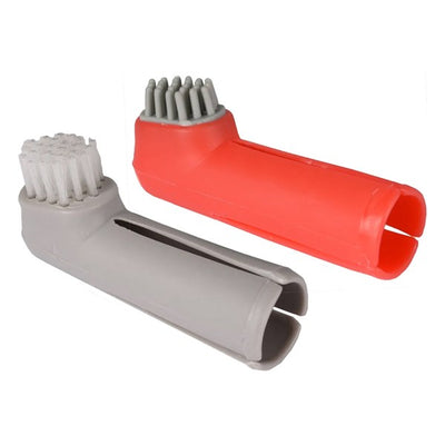 Flamingo Tandborstset för finger 2-pack