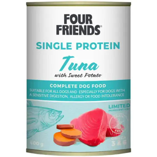 Four Friends Tuna & Sötpotatis 400g – Monoprotein Hundfoder