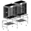 GD Rival Dubbelbur med bord - 165x54x158 cm
