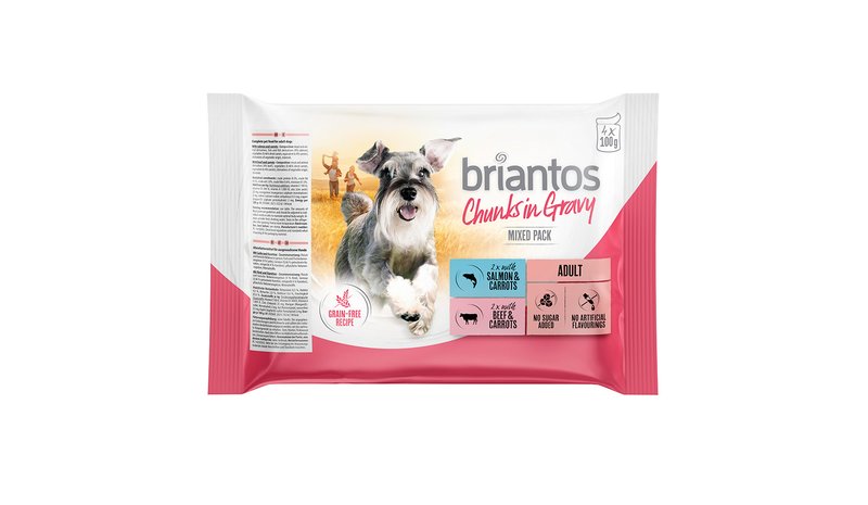 Briantos portionspåsar Lax + Nötkött 4x100g