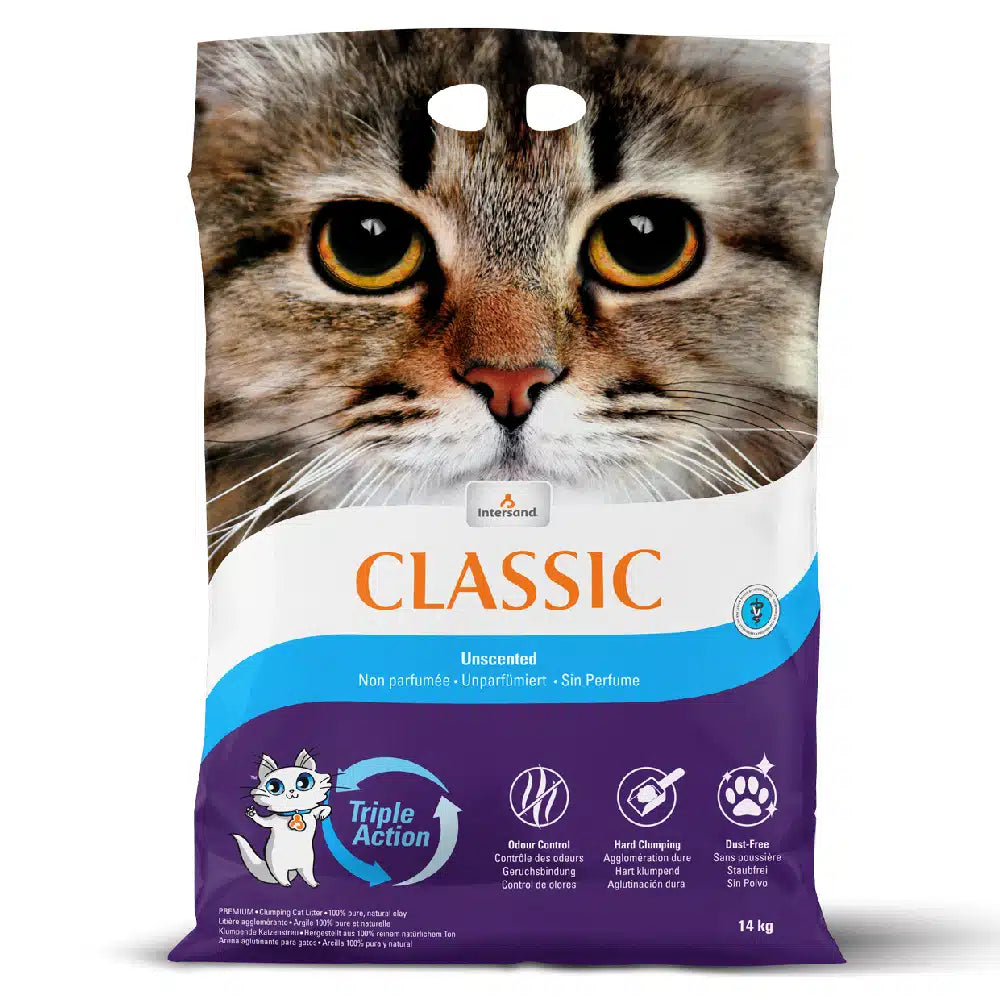 Intersand Classic oparfymerad kattsand – 14 kg