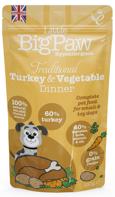 Little BigPaw Traditional Turkey & Vegetable Dinner 150 g